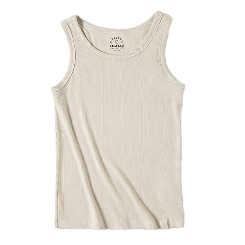 马登美式白色薄透气工字背心健身打底通勤内搭吊带外穿无袖上衣女
