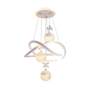 餐厅吊灯现代简约2025年新款饭厅餐桌灯吧台网红卧室楼梯水晶吊灯