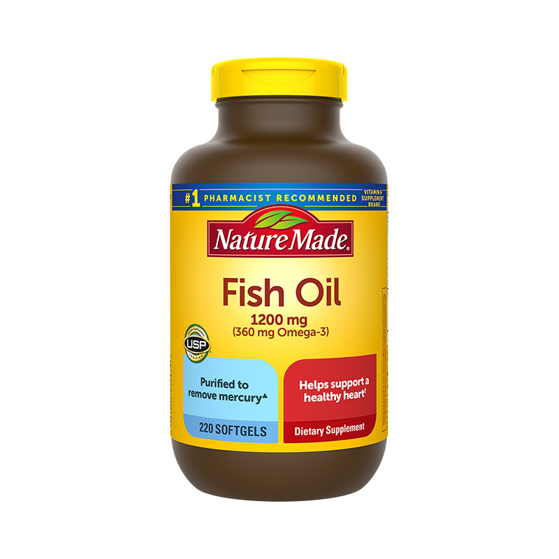 NatureMade/天维美深海鱼油220粒*4美国进口omega3软胶囊非鱼肝油