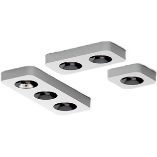 全光谱明装射灯超薄方形四头斗胆灯客厅卧室无主灯吸顶防眩光筒灯