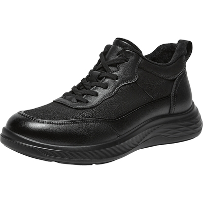 百思图男加绒保暖跑步鞋