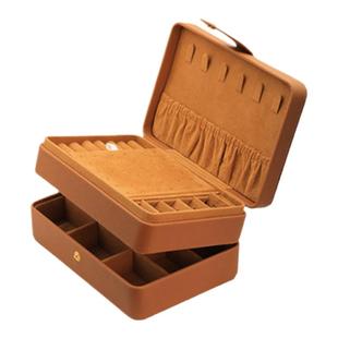 「多宝盒」三层美拉德精致首饰耳环收纳盒超大容量项链耳钉首饰盒