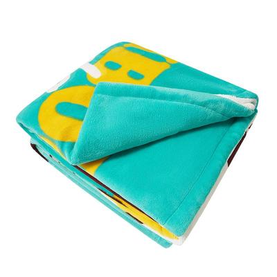 ibaby泡泡玛特联名牛奶绒盖毯宝宝恒温被子幼儿园午睡毯四季通用