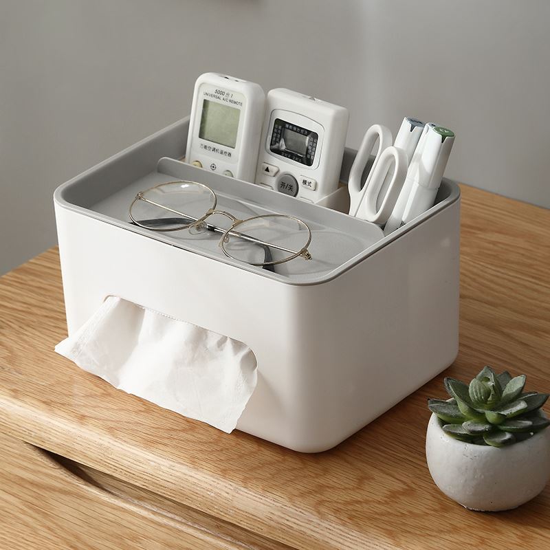 办公桌笔筒抽纸盒一体网红书桌面客厅家用纸巾盒收纳盒多功能简约高性价比高么？