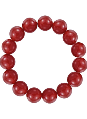 天然红玛瑙串珠手链女