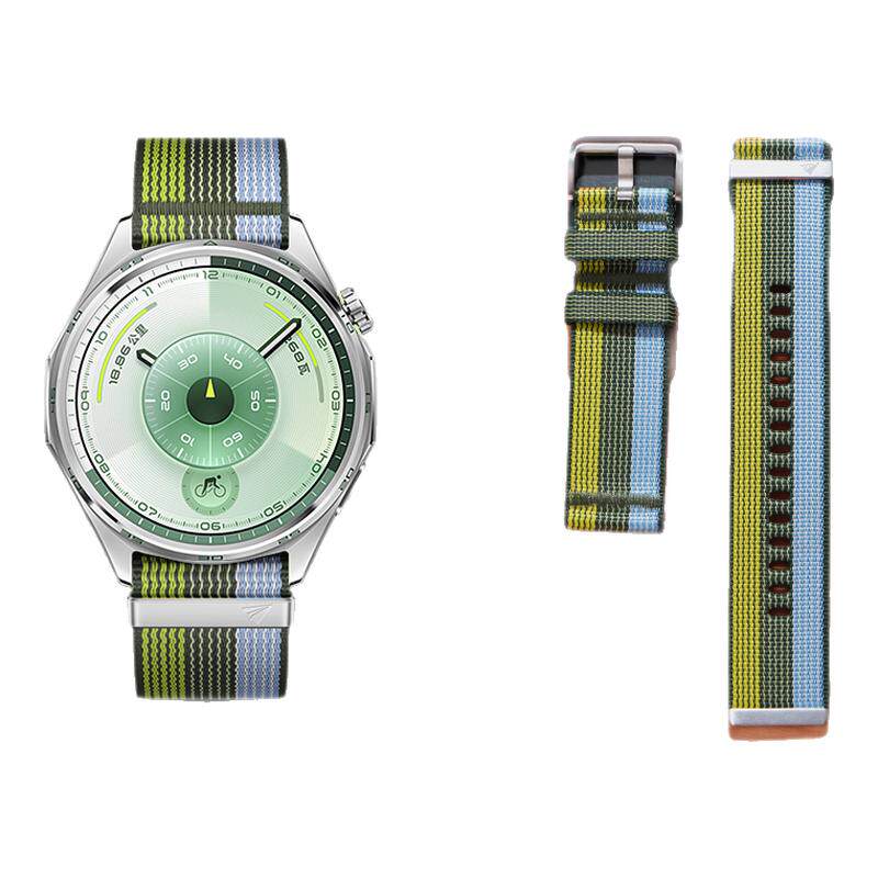 适用华为GT6手表带watchgt5尼龙跃动绿茵GT4智能腕表watch5律动银4pro氟橡胶男42/46mm非官方同款buds配件