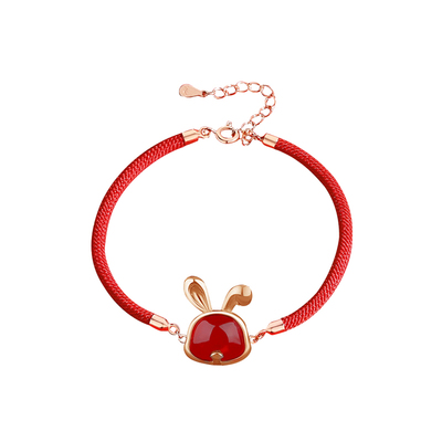 属兔红绳手链925银女款