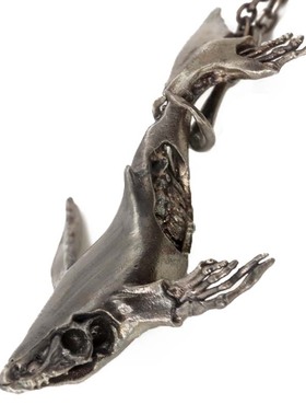骸骨原创手工银饰定制52赫兹鲸鱼