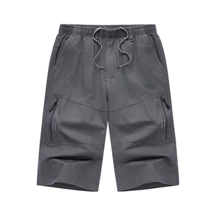 啄木鸟男士七分裤夏季男款薄款工装休闲裤爸爸装马裤7分短裤男裤