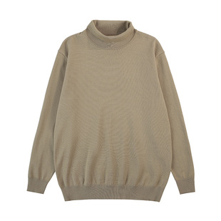 黑劲大码男装高领混纺毛衣肥佬300斤保暖宽松冬季休闲打底衫