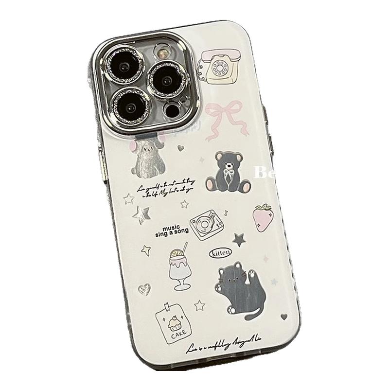 适用苹果16手机壳17air/iPhone15Promax女14Plus全包13小狗12新款11防摔Xs带手链18保护套