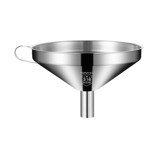 316不锈钢漏斗酒提子家用食品级大口径打酒器倒油过滤网加厚酒勺