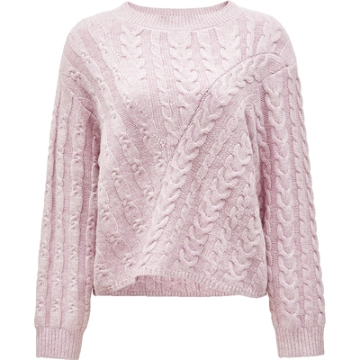 ONLY保暖麻花编织宽松针织衫