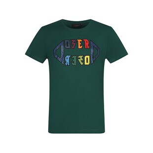 DOSERMO丹西摩男士上衣夏季字母图案串珠修身短袖棉T恤060222152