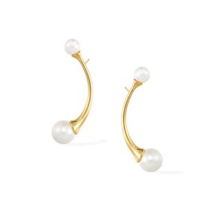 TIKOO 造型感珍珠耳环简约时尚设计师小众高级感百搭黑珍珠礼物