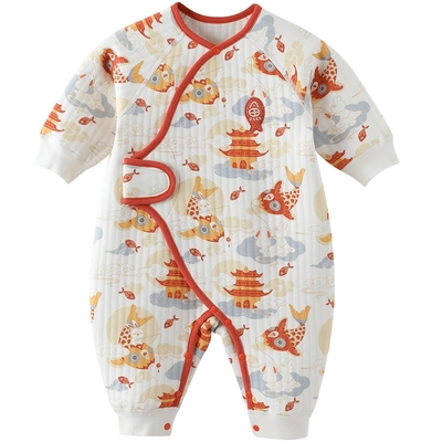 汉宫优品秋冬季哈衣满月服婴儿