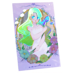 沉墨透卡定制浮光鎏金工艺闪光卡自印自制明信片PET胶片亚克力PVC透卡打印高清彩色印刷二次元周边书签ins