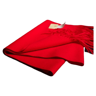 中国红大红围巾定制logo本命年会公司活动仿羊绒披肩男女冬季纯色