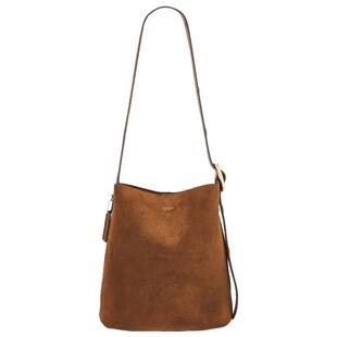 [新品]Coach蔻驰BLEEKER水桶包子母包单肩斜挎麂皮包棕色REVOLVE