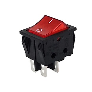 30A电焊机船型开关4脚大电流KCD4大功率两相电源翘板2档带灯250V