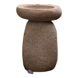 户外洗手盆庭院洗手池别墅花园民宿仿石头立柱复古创意室外洗手台