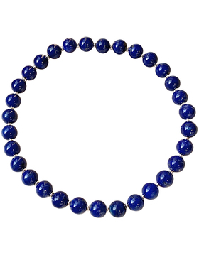 西大班青金石双圈弹力绳长款手链