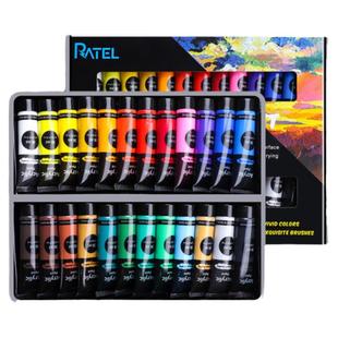 思慕丙烯颜料小盒装炳稀初学者套装36ml丙烯画画diy手绘墙绘彩绘颜料画涂鸦画画鞋材料18色/24色管装