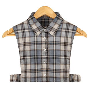 假领子女配毛衣多功能百搭领子内搭衬衣领高端格子衬衫假领装饰