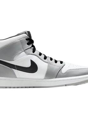 JORDANAJ1烟灰白中帮运动篮球鞋