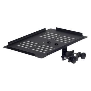 环形夹手机直播声卡托盘笔记本支架三脚架配件投影仪金属拖板置物