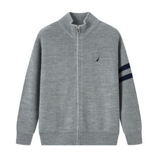 【巴素兰羊毛】NAUTICA童装男童女童毛衣外套秋冬季儿童针织开衫