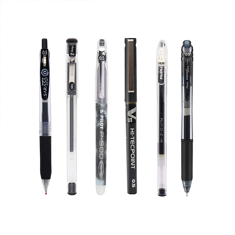 神笔马良中性笔黑色0.5套装0.7mm百乐p500斑马jj15三菱五千年
