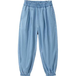 【商场同款】巴拉巴拉女童牛仔裤中大童裤子夏季儿童宝宝防蚊薄孩