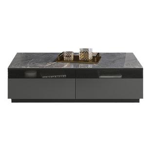 轻奢岩板激光电视柜茶几组合小户型投影仪电视机柜定制客厅地台柜