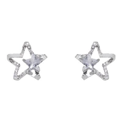 s925银针韩系气质星星耳环