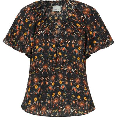 Isabel Marant 春夏女印花提花缎面上衣