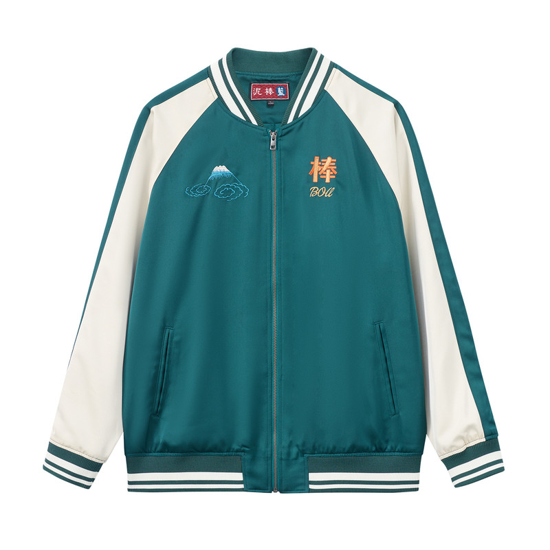 ONIARAI/鬼洗26秋季新信乐狸举鲤鱼松树横须贺夹克情侣款 N340259