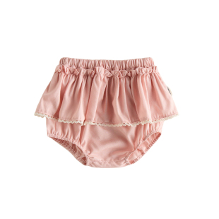 【新品】Oak Family夏季婴幼儿花苞裤宝宝裙裤莱赛尔亚麻女童短裤