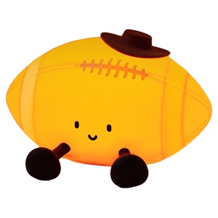 新款橄榄球造型手机支架小夜灯充电多功能桌面灯持久续航温馨陪伴入睡拍拍灯可定时三档柔光可调小摆件会发光