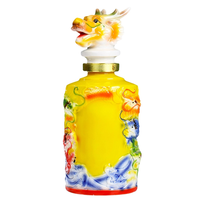 景德镇宫廷风珐琅彩陶瓷密封酒瓶
