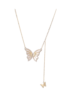 【持久保色】夏季蝴蝶流苏项链女轻奢小众设计感2022年新款锁骨链