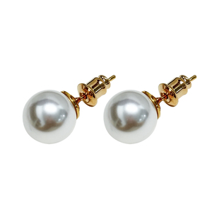 方糖家 强冷光冰雪莹白fever博主同款经典大珍珠耳环高级感耳钉女