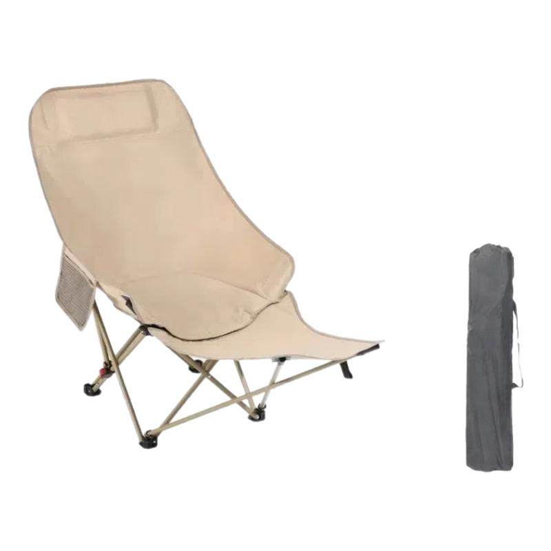 户外折叠椅加高月亮椅可调节露营椅子便携式躺椅沙滩钓鱼野餐椅凳