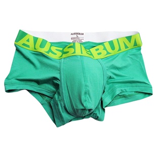 男士平角U凸内裤精梳棉 个性潮流 AUSSIEBUM糖果色潮牌简约内裤