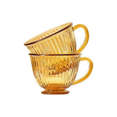 康宁官方旗舰店晶盏带盖勺早餐杯