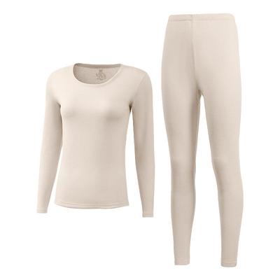 猫人女士莫代尔加绒保暖内衣套装