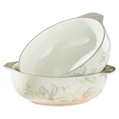 名安陶瓷釉下彩可微波带盖泡面碗