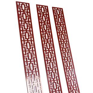 中式镂空花格边条棚顶装饰横梁遮挡压顶回纹线PVC仿古窗花格定制