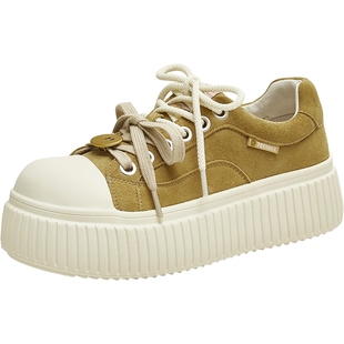 天美意玩具总动员联名叉叉厚底增高小白鞋运动板鞋女秋新款休闲鞋