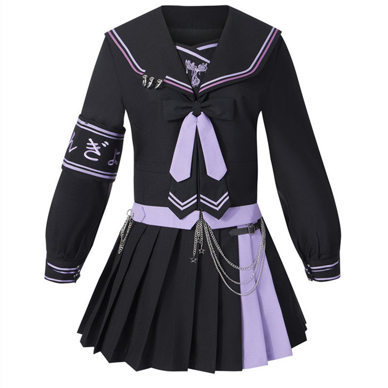 虞姬jk制服套装正版原创暗黑春夏新款不良少女水手服长袖长裙全套